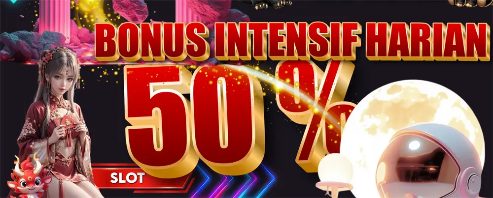 BONUS INTENSIF HARIAN 50%